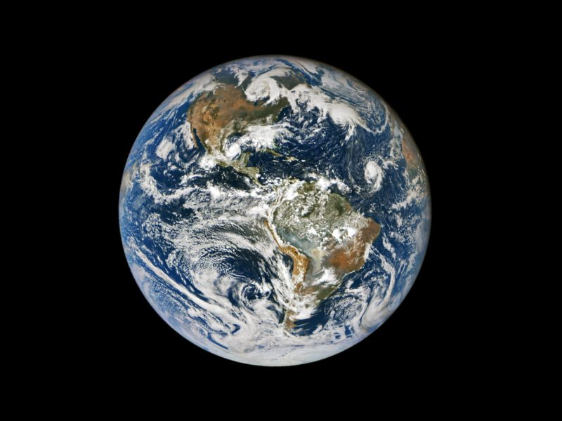 Image of Earth captured in early October by NASA’s EPIC (Earth Polychromatic Imaging Camera) imager on the DSCOVR (Deep Space Climate Observatory)