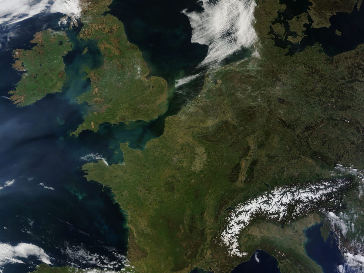 Europe, imaged by an Earth observation satellite. Credit: NASA / LANCE/EOSDIS Rapid Response team