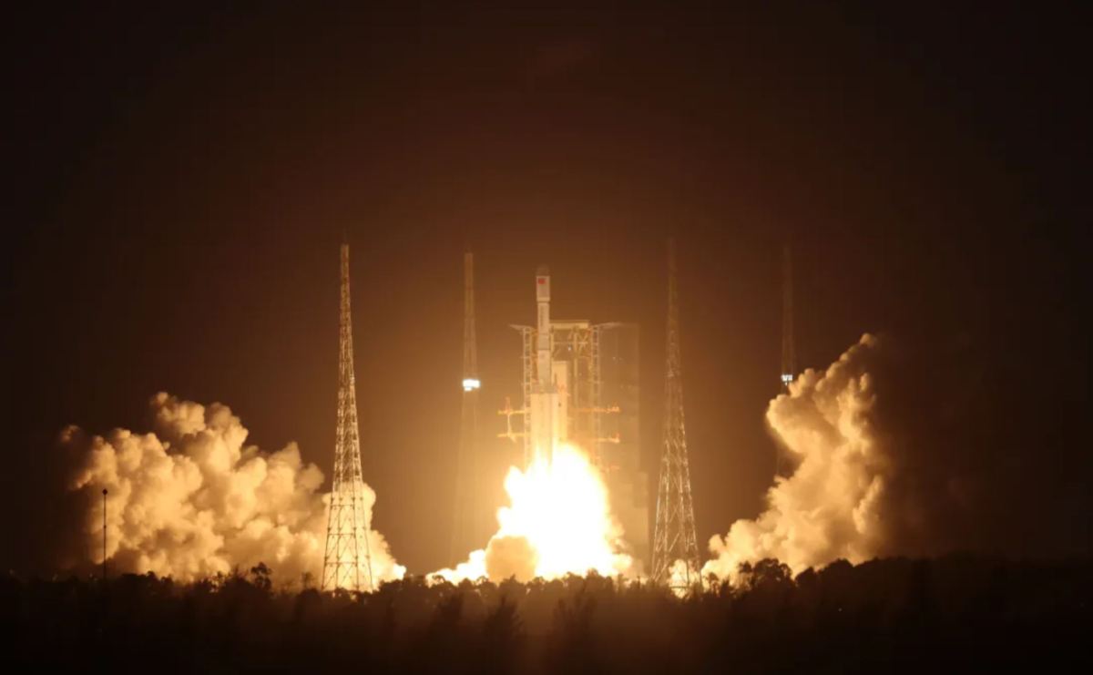 The third Long March 7A rocket lifts off from Wenchang, Dec. 23, 2021, carrying two Shiyan-12 satellites.